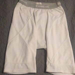 Worth Gray and White Sports Shorts
